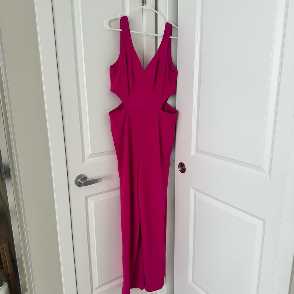 Elegant Pink Sleeveless Jumpsuit Romper size large